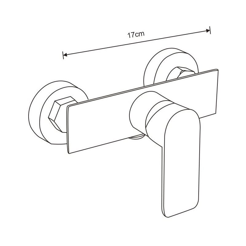 Mexen Alfa Conjunto de duche DF62, branco/dourado - 745704DF62-25