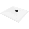 Bac à douche composite carré Mexen Stone+ 100 x 100 cm, blanc, cache noir - 44101010-B