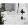 Mexen Stone+ brodzik kompozytowy kwadratowy 100 x 100 cm, biały, maskownica czarna - 44101010-B