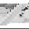 Mexen Stone+ kwadratische composiet douchebak 100 x 100 cm, wit, zwarte afdekking - 44101010-B