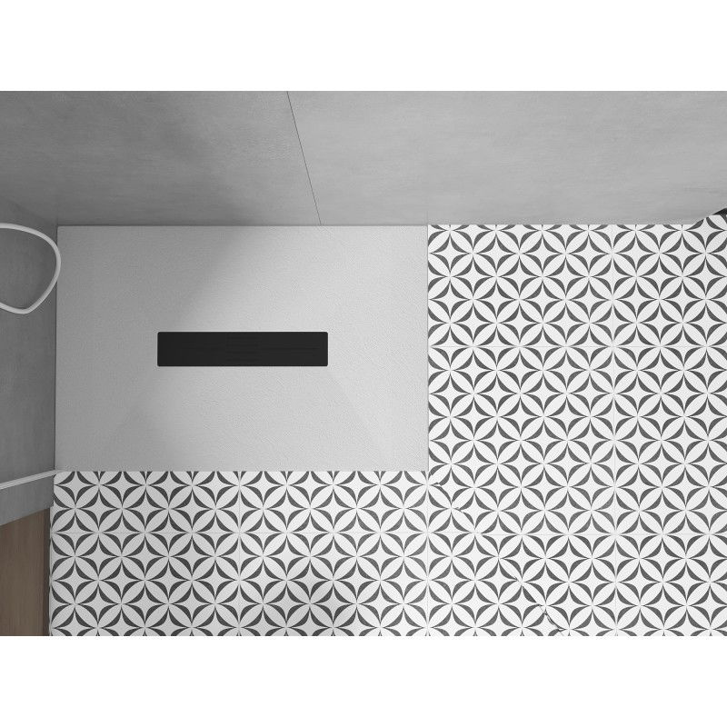 Mexen Toro piatto doccia rettangolare SMC 100 x 70 cm, bianco, copertura nera - 43107010-B