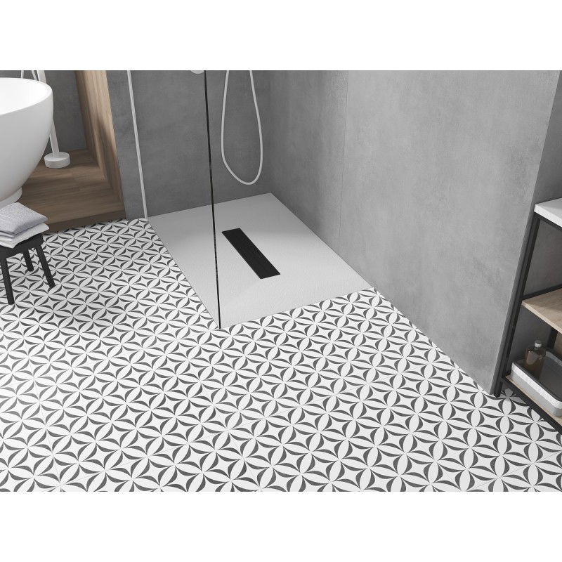 Mexen Toro rectangular shower tray SMC 130 x 70 cm, white, black cover - 43107013-B