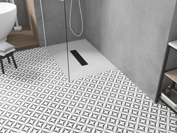Mexen Toro rechteckige SMC-Dusche 100 x 80 cm, weiß, schwarze Abdeckung - 43108010-B