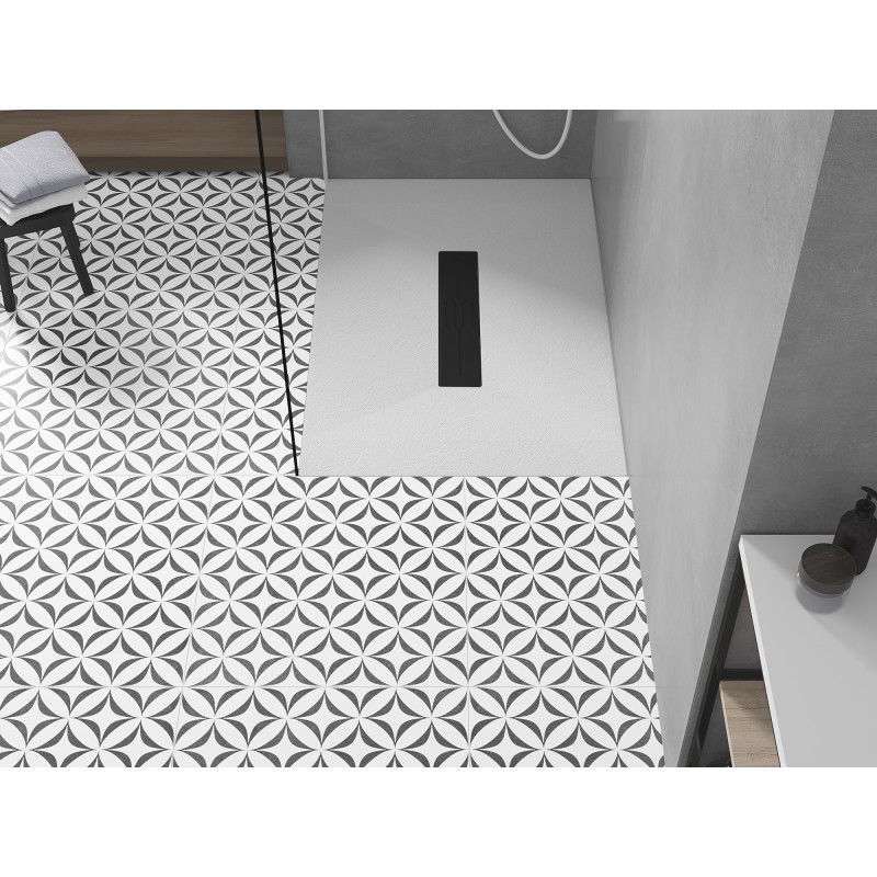 Mexen Toro ορθογώνιος ντουζιέρα SMC 120 x 80 cm, λευκό, μαύρη κάλυψη - 43108012-B