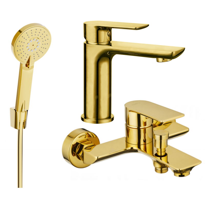 Mexen Alfa R40 Badewannenset, gold - 745703R40-50