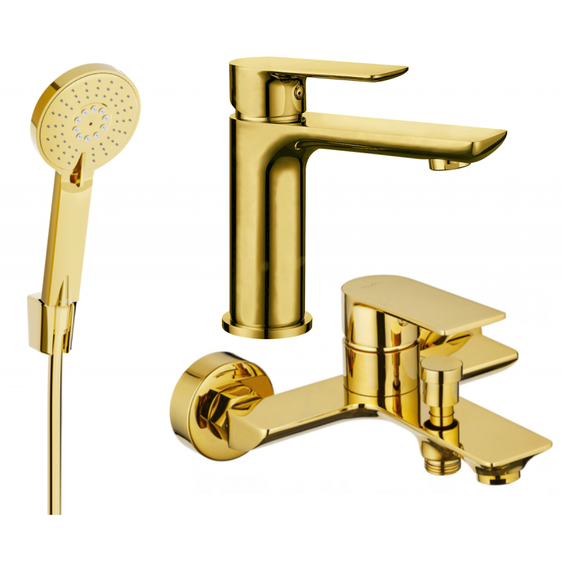 Mexen Alfa R40 set da bagno, dorato - 745703R40-50