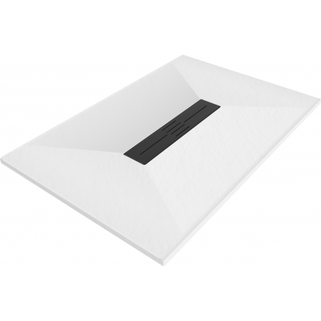 Bac à douche rectangulaire Mexen Toro SMC 140 x 70 cm, blanc, cache noir - 43107014-B