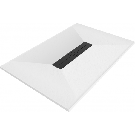 Mexen Toro brodzik prostokątny SMC 110 x 90 cm, biały, maskownica czarna - 43109011-B