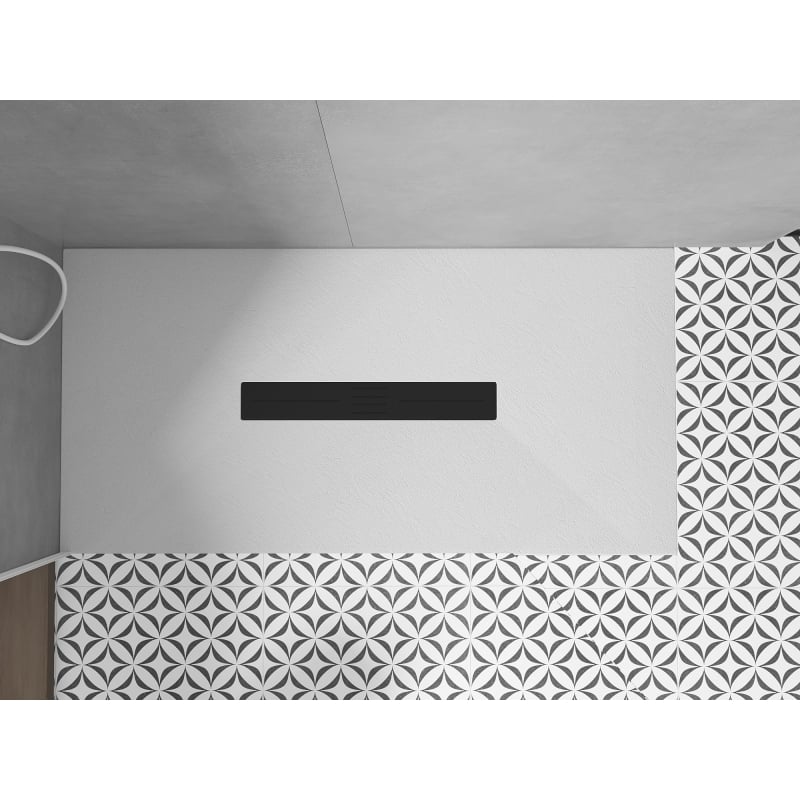 Mexen Toro Rechteckige Duschwanne SMC 170 x 70 cm, weiß, schwarze Abdeckung - 43107017-B