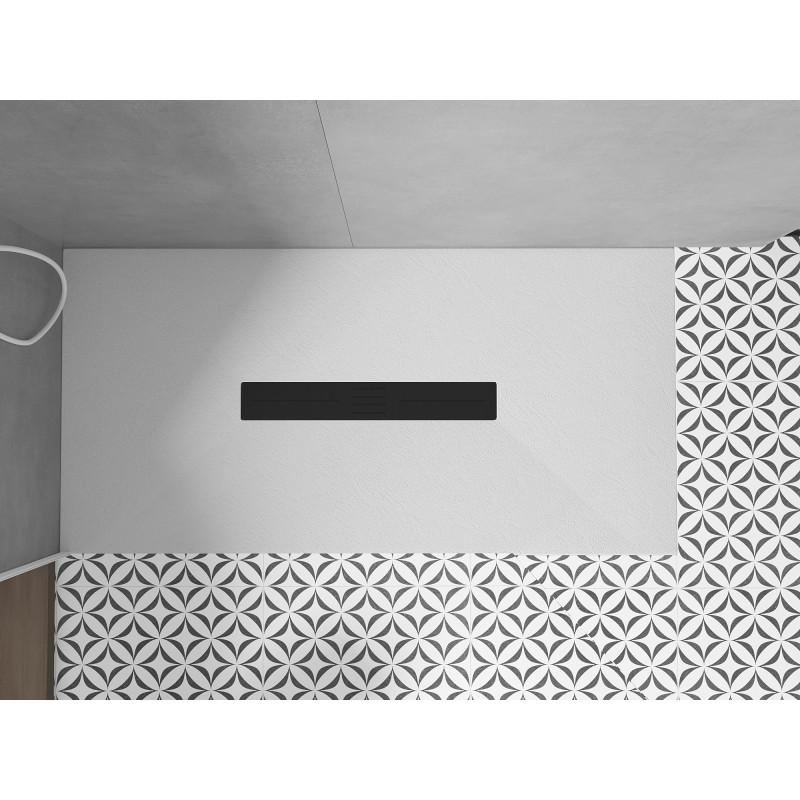Mexen Toro rectangular SMC shower tray 160 x 80 cm, white, black cover - 43108016-B
