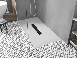 Mexen Toro rechteckige Dusche SMC 180 x 70 cm, weiß, schwarze Abdeckung - 43107018-B