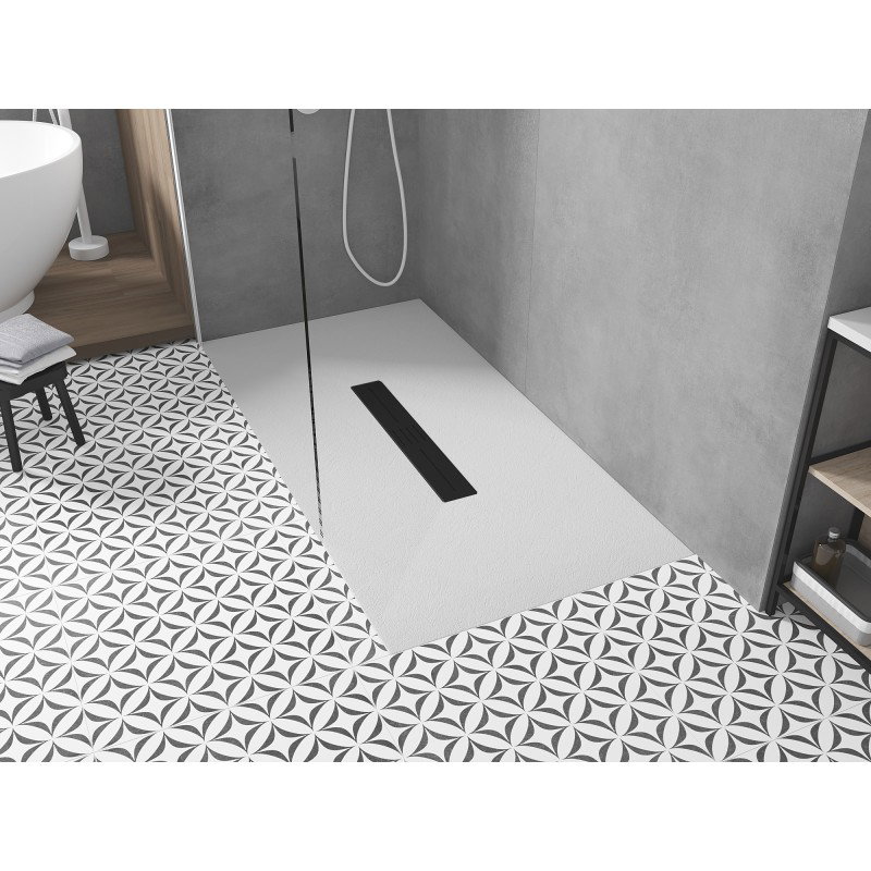 Mexen Toro rectangular shower tray SMC 200 x 80 cm, white, black cover - 43108020-B