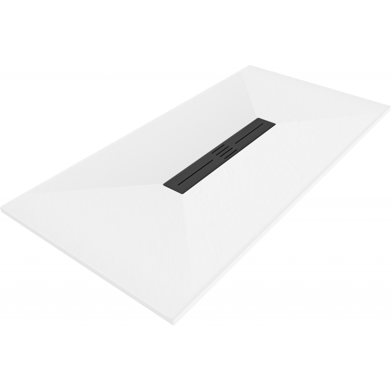 Mexen Toro rechteckige Duschwanne SMC 180 x 90 cm, weiß, schwarze Abdeckung - 43109018-B