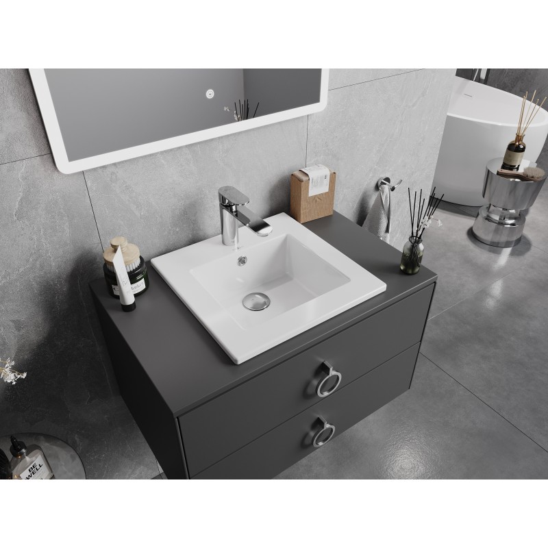 Mexen Atena lavabo encastré dans le plan de travail 41 x 41 cm, blanc - 25014100