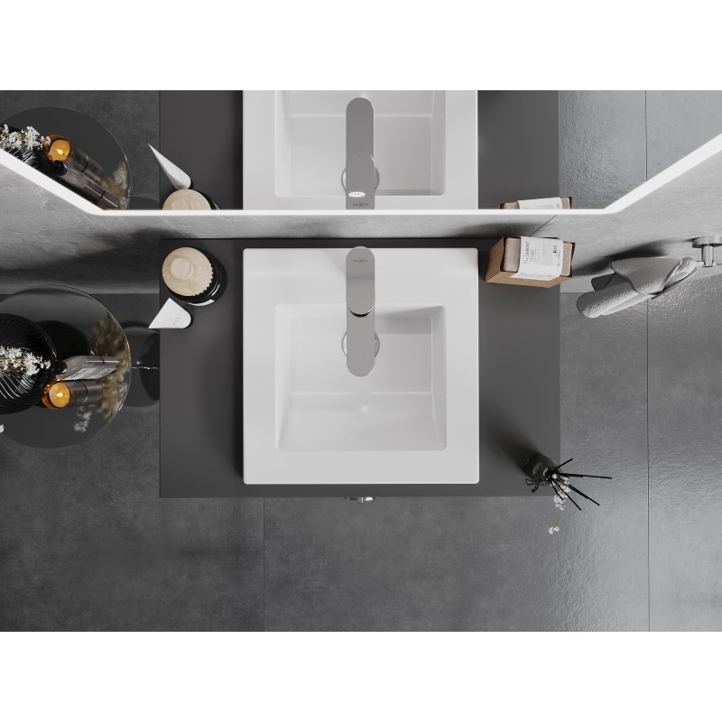 Mexen Atena lavabo encastré dans le plan de travail 41 x 41 cm, blanc - 25014100