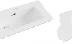 Mexen Atena Iebūvējamais izlietnes virsmas elements 41 x 41 cm, balts - 25014100