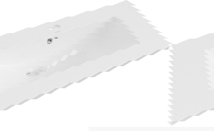 Mexen Atena lavatório embutido no tampo 61 x 46 cm, branco - 25016000