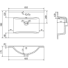 Mexen Atena inbouw wastafel 61 x 46 cm, wit - 25016000