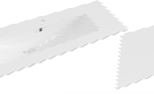 Mexen Atena lavatório embutido no balcão 71 x 46 cm, branco - 25017000