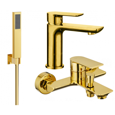 Mexen Alfa Conjunto de banheira R02, dourado - 745703R02-50