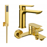 Mexen Alfa R02 Badezimmerset, gold - 745703R02-50