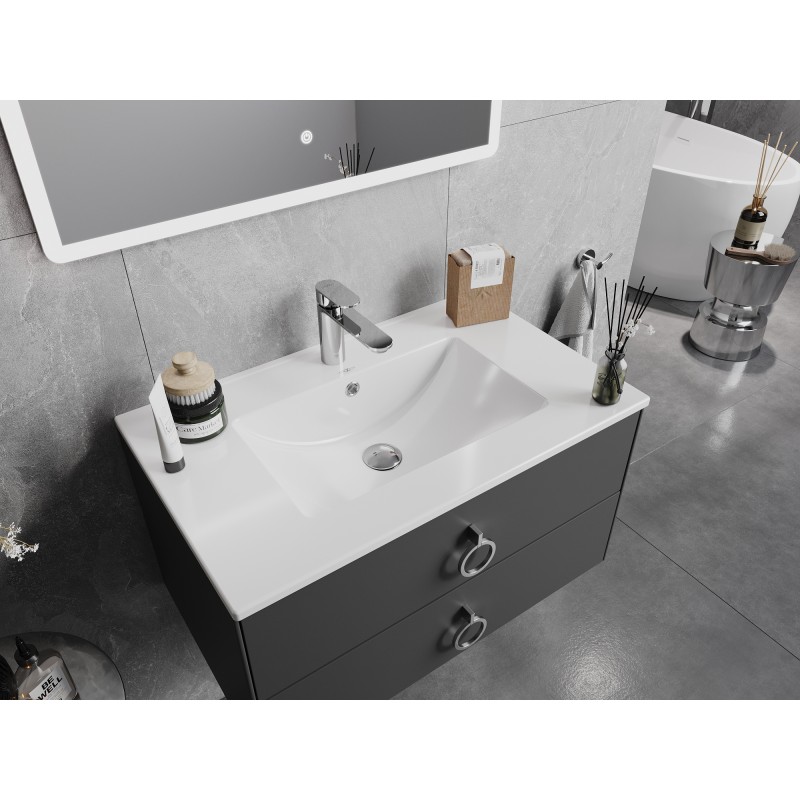 Mexen Atena lavabo empotrado en encimera de 76 x 46 cm, blanco - 25017500