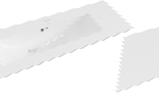 Mexen Atena lavabo incassato nel piano 76 x 46 cm, bianco - 25017500