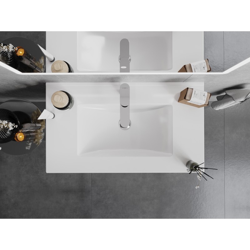 Mexen Atena fregadero empotrado en encimera 80 x 46 cm, blanco - 25018000