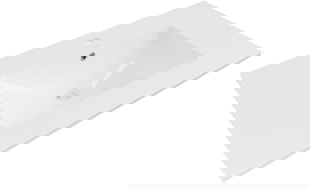 Mexen Atena νιπτήρας εντοιχισμένος σε πάγκο 80 x 46 cm, λευκός - 25018000