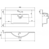 Mexen Atena lavabo encastré dans le plan 80 x 46 cm, blanc - 25018000