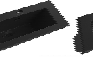 Mexen Atena lavabo empotrado en encimera 41 x 41 cm, negro mate - 25014170