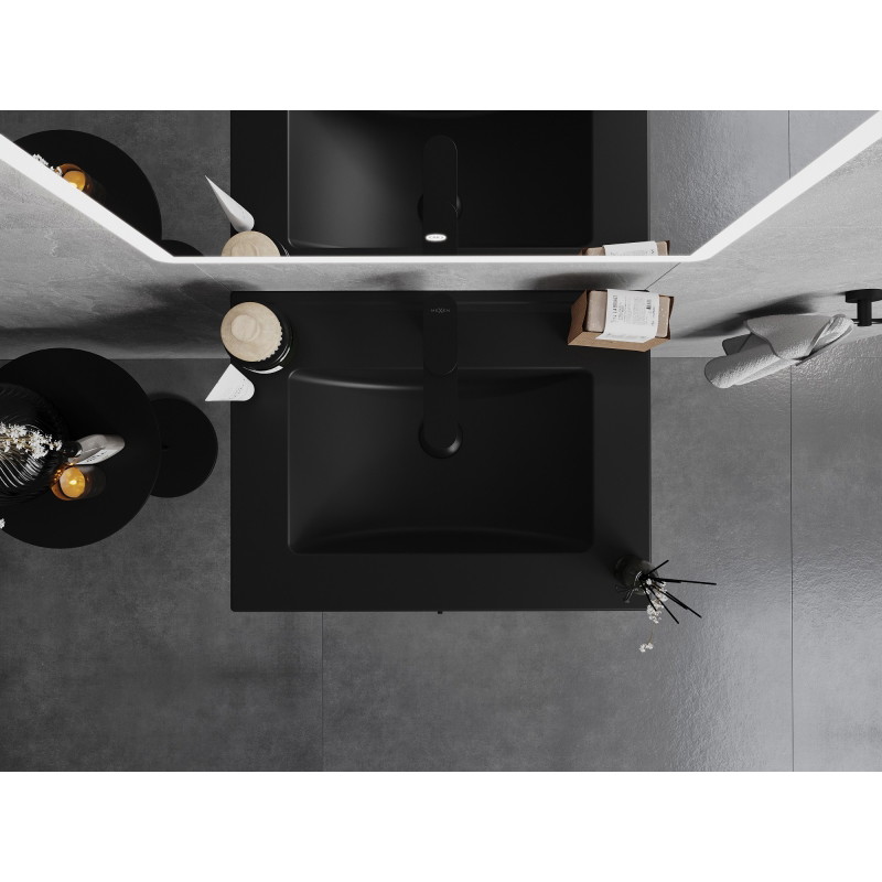Mexen Atena Einbauwaschbecken in die Arbeitsplatte 61 x 46 cm, schwarz matt - 25016070