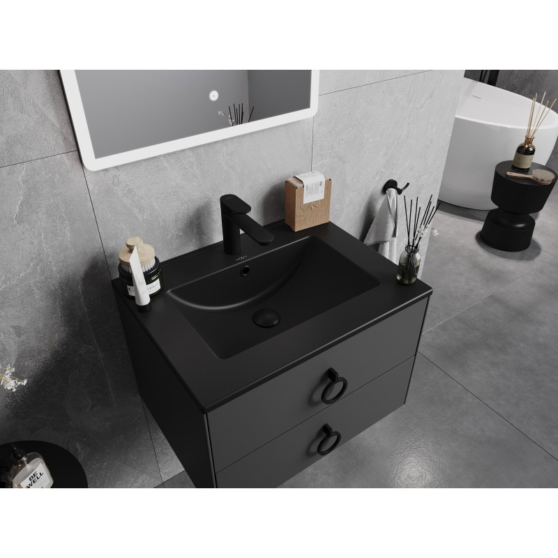 Mexen Atena inbouw wastafel 61 x 46 cm, zwart mat - 25016070