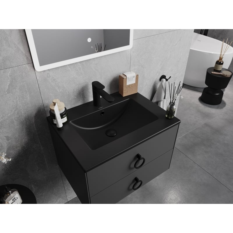 Mexen Atena opbouw wastafel 61 x 46 cm, zwart mat - 25016070