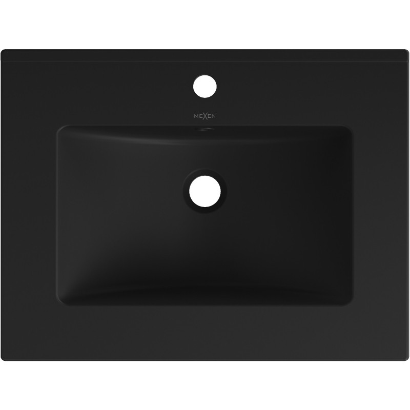 Mexen Atena Einbauwaschbecken in die Arbeitsplatte 61 x 46 cm, schwarz matt - 25016070
