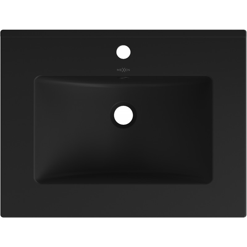 Mexen Atena lavabo da incasso 61 x 46 cm, nero opaco - 25016070