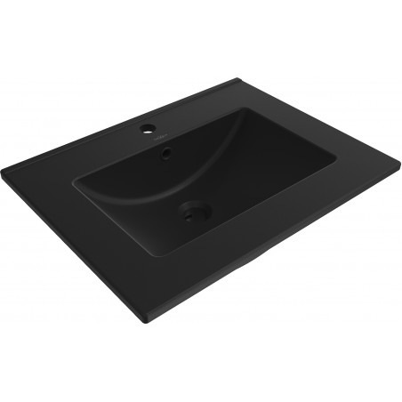 Mexen Atena lavabo encastré 61 x 46 cm, noir mat - 25016070