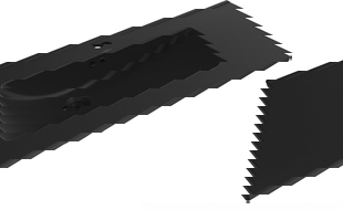 Mexen Atena lavatório de encastrar 81 x 46 cm, preto mate - 25018070