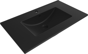 Mexen Atena washbasin recessed in countertop 81 x 46 cm, matte black - 25018070