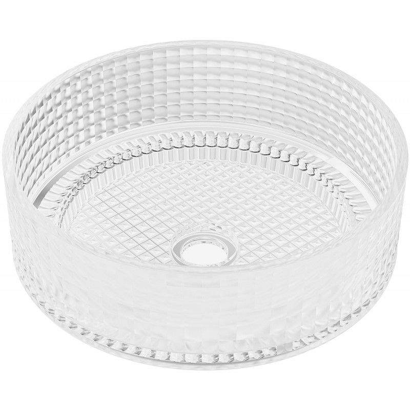 Mexen Lira glas ovanpå bänktvättställ 37 x 37 cm, transparent - 24053700