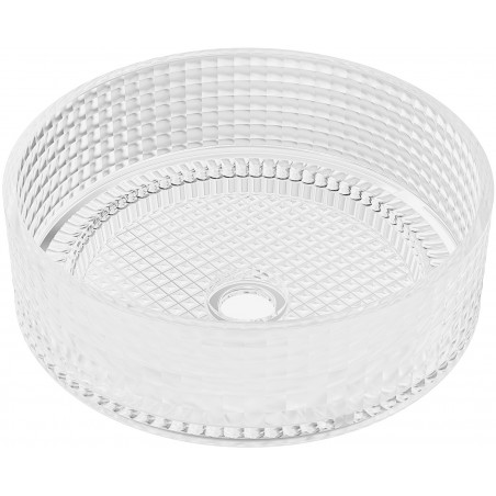 Mexen Lira lavabo de vidrio sobre encimera 37 x 37 cm, transparente - 24053700