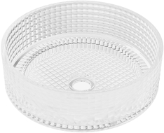 Mexen Lira glass countertop washbasin 37 x 37 cm, transparent - 24053700