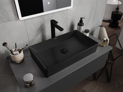 Mexen Nadia virsmas izlietne 62 x 35 cm, melna matēta - 21616085