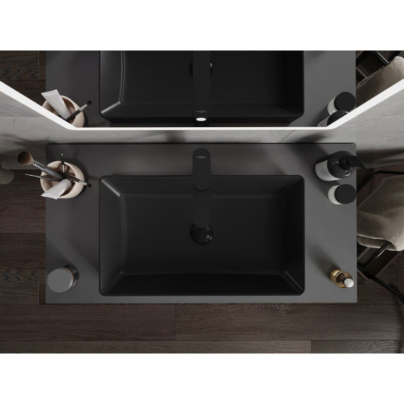 Mexen Nadia countertop washbasin 62 x 35 cm, matte black - 21616085