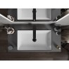 Mexen Nadia lavabo sur plan 62 x 35 cm, blanc/noir - 21616007