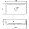 Mexen Nadia countertop sink 46 x 23 cm, matte black - 21614685