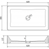 Mexen Nadia countertop washbasin 62 x 35 cm, light gray matte - 21616061