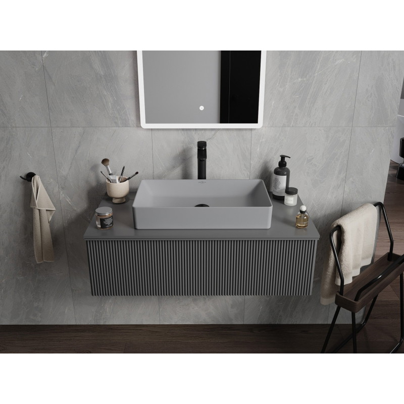 Mexen Nadia countertop washbasin 62 x 35 cm, light gray matte - 21616061