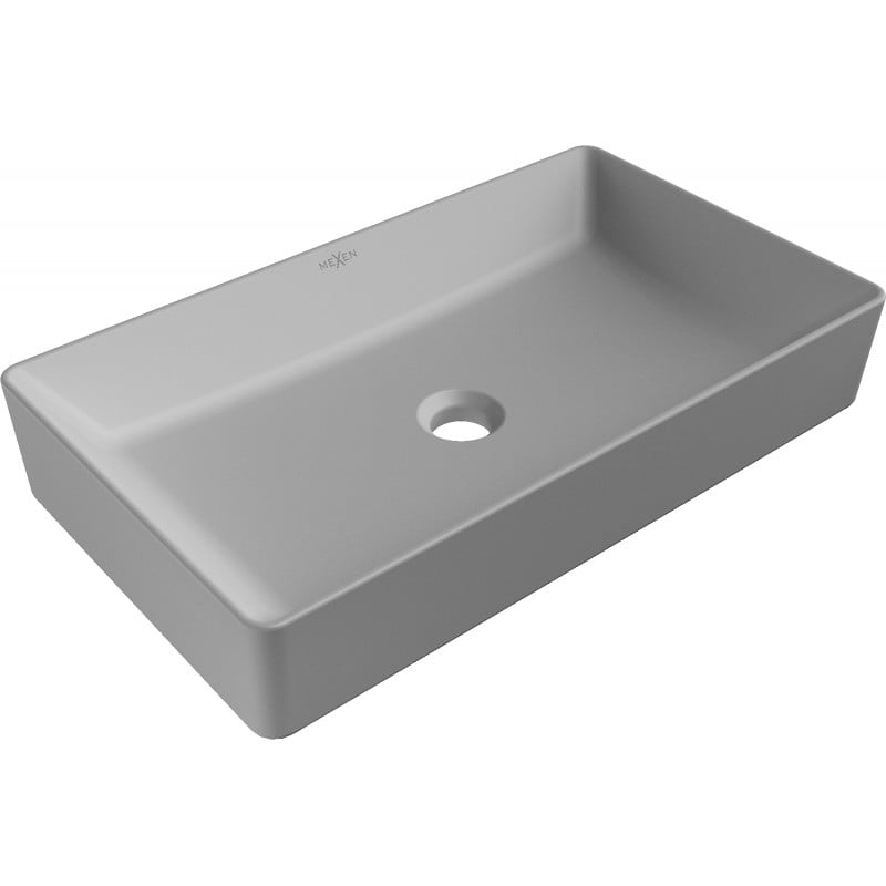 Mexen Nadia lavabo à poser 62 x 35 cm, gris clair mat - 21616061