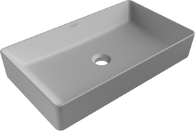 Mexen Nadia lavabo sobre encimera 62 x 35 cm, gris claro mate - 21616061